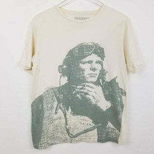 Cockpit USA Mens Graphic T-Shirt Beige Pilot L